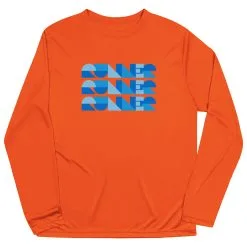Men's Running Long Sleeve Performance Tee - Run Repeat -goneforarun Sales 2023 tr 47347 ORANGE MAIN