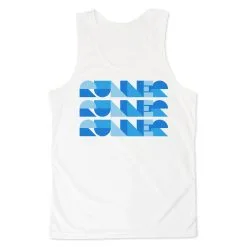 Men's Running Performance Tank Top - Run Repeat -goneforarun Sales 2023 tr 47348 WHITE MAIN