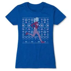 Women's Everyday Runners Tee - Heart Sweater Run -goneforarun Sales 2023 tr 47363 ROYAL FLAT
