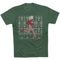 Running Short Sleeve T-Shirt - Heart Sweater Run 17 Running Short Sleeve T-Shirt - Heart Sweater Run -goneforarun Sales 2023 tr 47364 FORESTGREEN FLAT