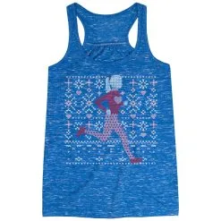 Flowy Racerback Tank Top - Heart Sweater Run -goneforarun Sales 2023 tr 47365 BLUE MAIN