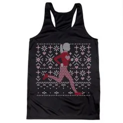 Women's Racerback Performance Tank Top - Heart Sweater Run