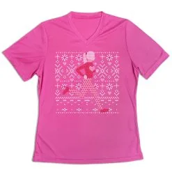 Women's Short Sleeve Tech Tee - Heart Sweater Run -goneforarun Sales 2023 tr 47368 PINK MAIN