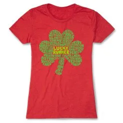 Women's Everyday Runners Tee - Lucky Runner -goneforarun Sales 2023 tr 47388 RED FLAT