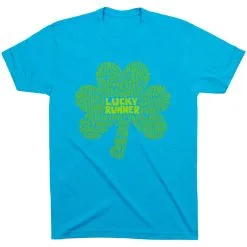Running Short Sleeve T-Shirt - Lucky Runner -goneforarun Sales 2023 tr 47389 TURQUOISE FLAT