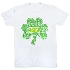 Running Short Sleeve T-Shirt - Lucky Runner -goneforarun Sales 2023 tr 47389 WHITE FLAT