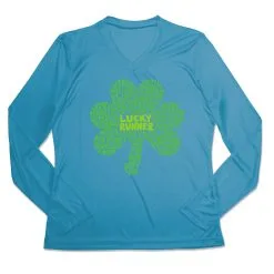 Women's Long Sleeve Tech Tee - Lucky Runner -goneforarun Sales 2023 tr 47394 CAROLINA MAIN