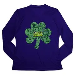 Women's Long Sleeve Tech Tee - Lucky Runner -goneforarun Sales 2023 tr 47394 ROYAL MAIN