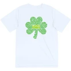 Men's Running Short Sleeve Performance Tee - Lucky Runner -goneforarun Sales 2023 tr 47397 WHITE MAIN