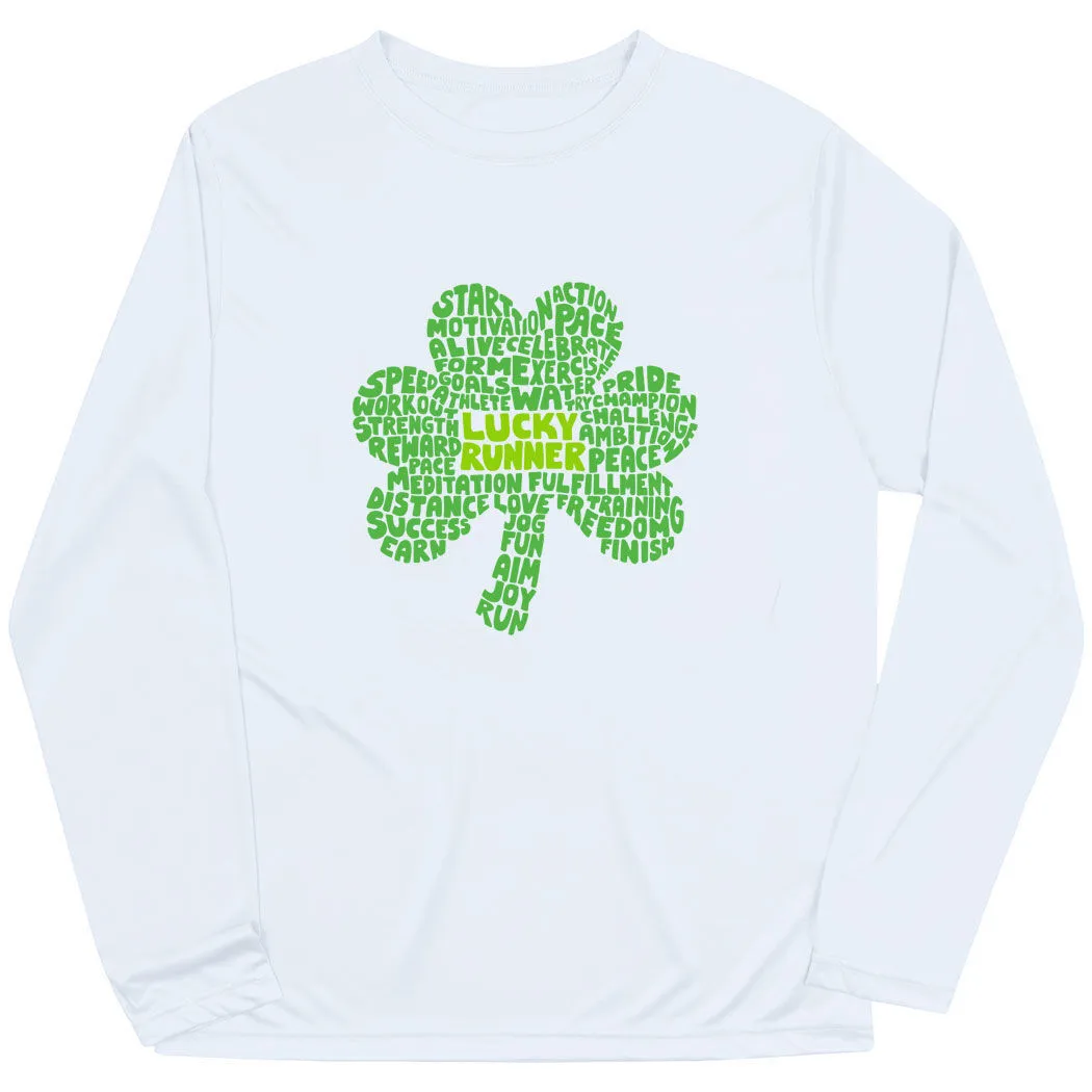 Men's Running Long Sleeve Performance Tee - Lucky Runner 12 Men's Running Long Sleeve Performance Tee - Lucky Runner - Image 10