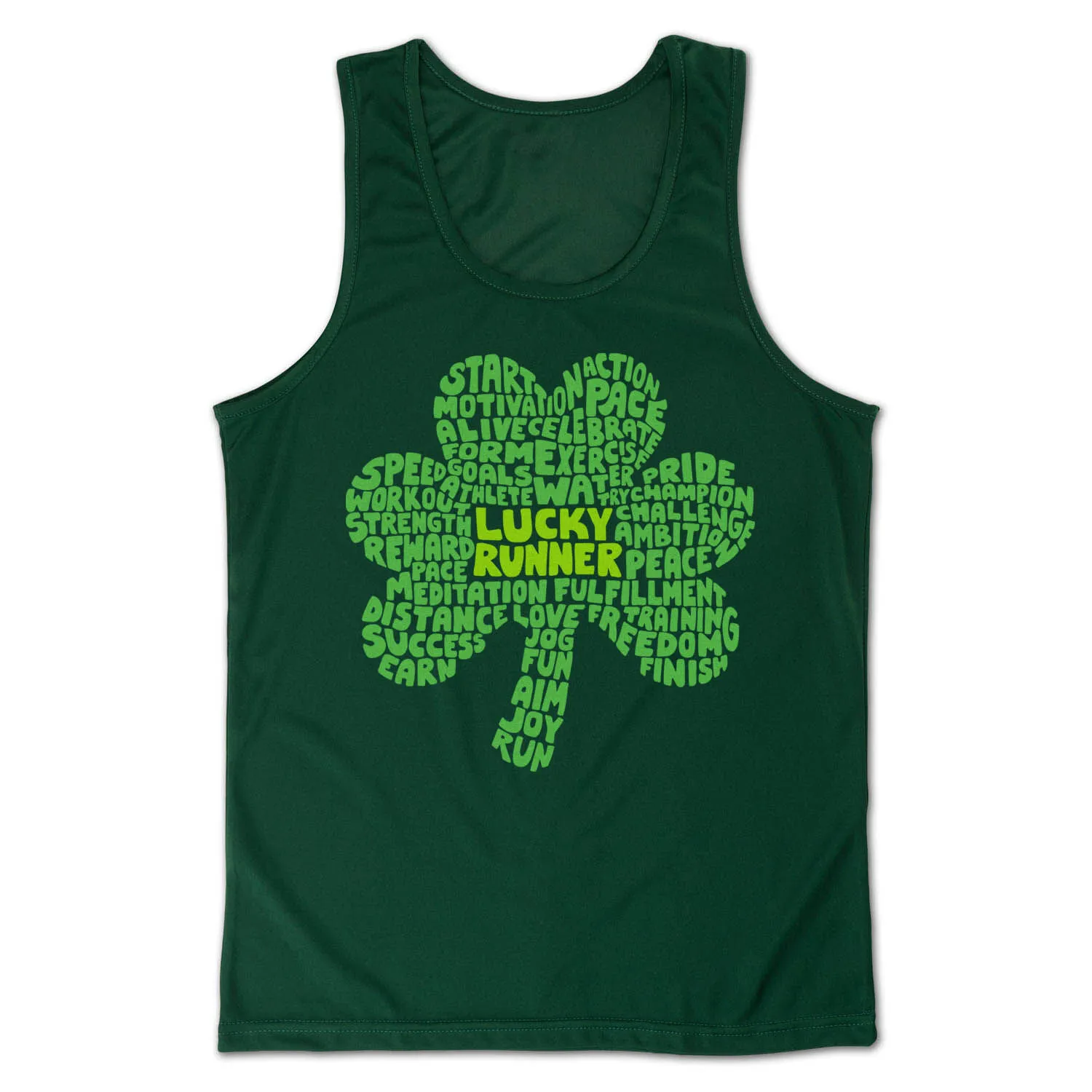 Men's Running Performance Tank Top - Lucky Runner 3 Men's Running Performance Tank Top - Lucky Runner