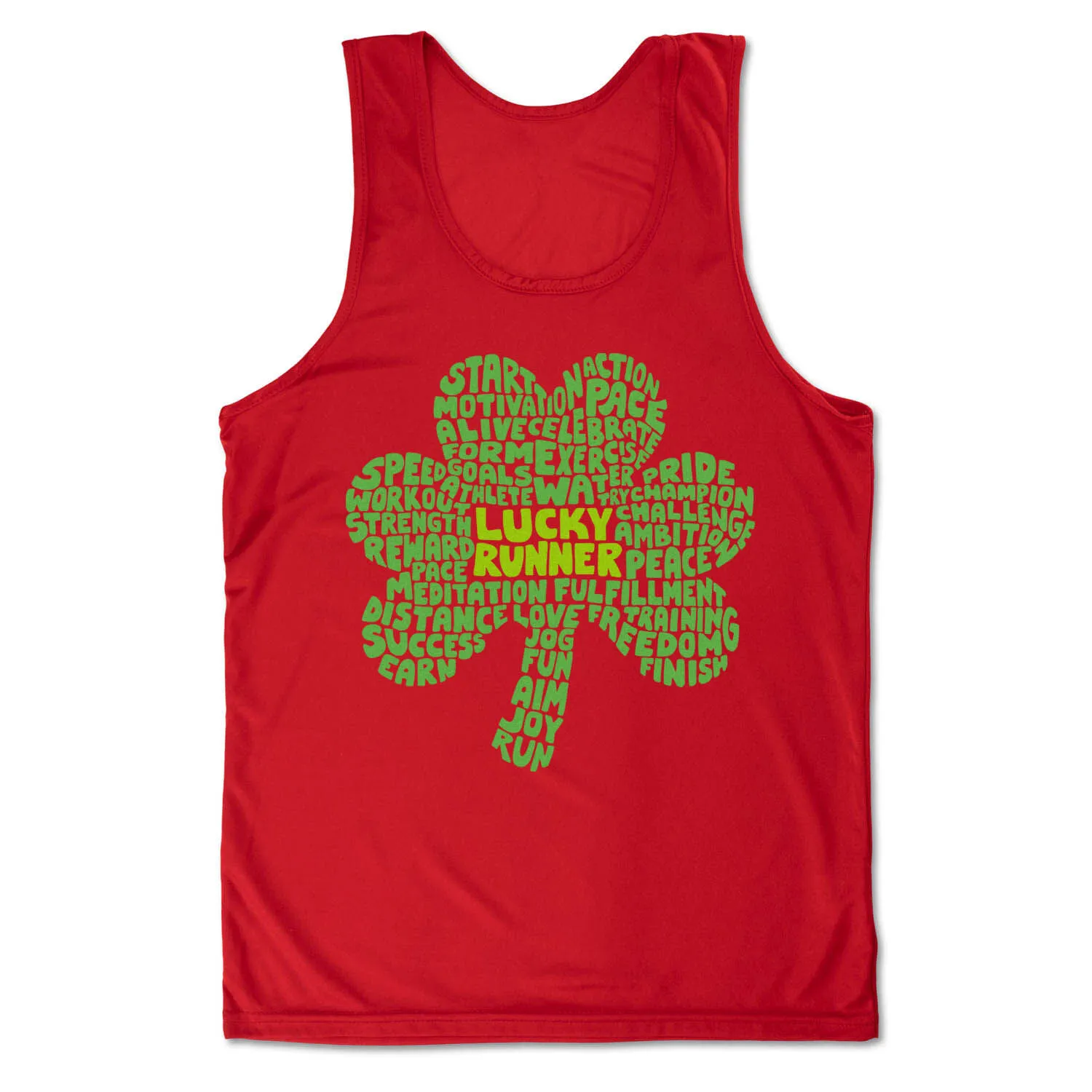 Men's Running Performance Tank Top - Lucky Runner 11 Men's Running Performance Tank Top - Lucky Runner - Image 9