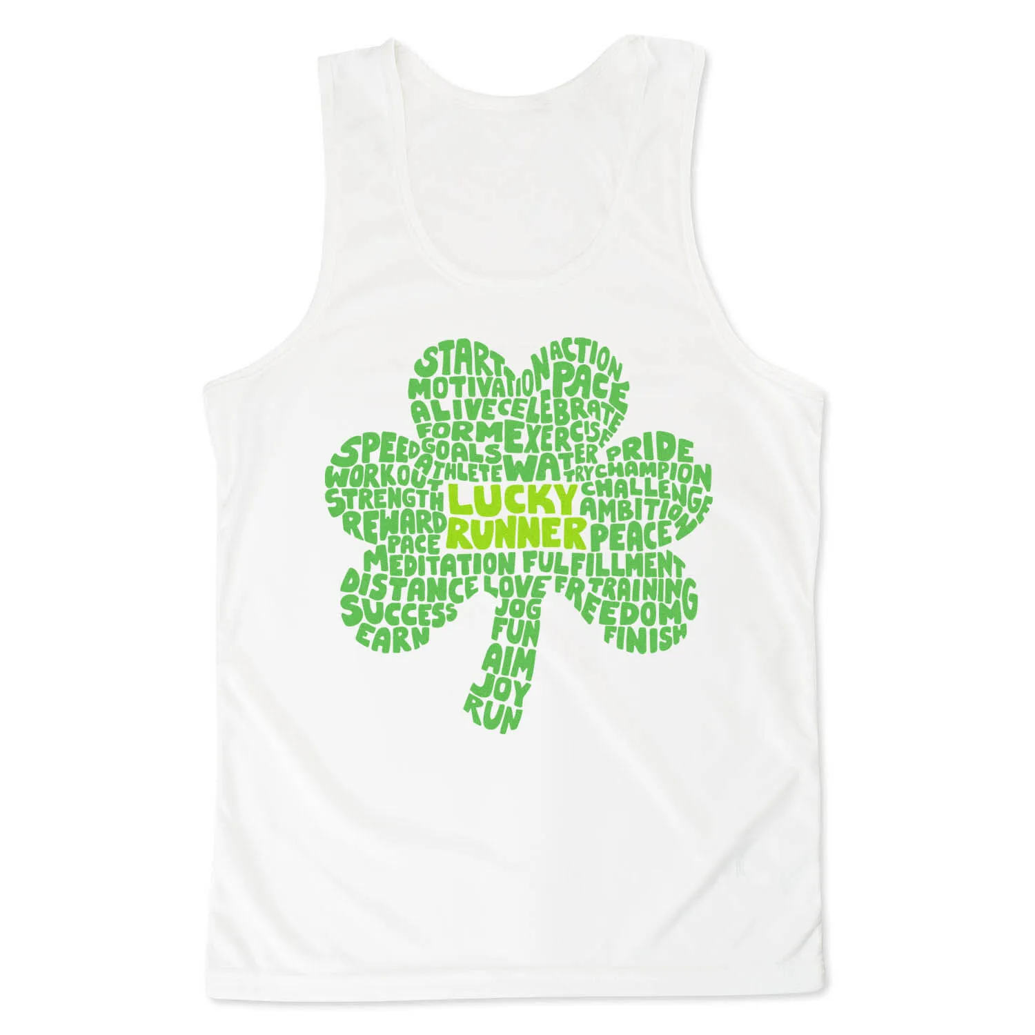 Men's Running Performance Tank Top - Lucky Runner 12 Men's Running Performance Tank Top - Lucky Runner - Image 10