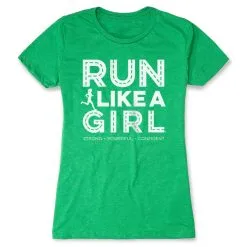 Women's Everyday Runners Tee - Run Like A Girl® Road -goneforarun Sales 2023 tr 47401 GREEN FLAT