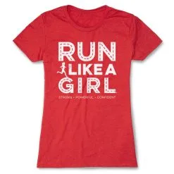 Women's Everyday Runners Tee - Run Like A Girl® Road -goneforarun Sales 2023 tr 47401 RED FLAT