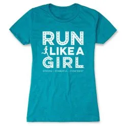 Women's Everyday Runners Tee - Run Like A Girl® Road -goneforarun Sales 2023 tr 47401 TEAL FLAT