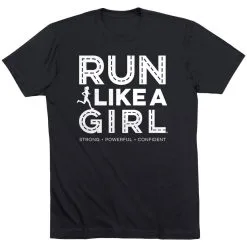 Running Short Sleeve T-Shirt - Run Like A Girl® Road -goneforarun Sales 2023 tr 47402 BLACK FLAT