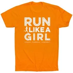 Running Short Sleeve T-Shirt - Run Like A Girl® Road -goneforarun Sales 2023 tr 47402 ORANGE FLAT