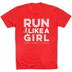 Running Short Sleeve T-Shirt - Run Like A Girl® Road -goneforarun Sales 2023 tr 47402 RED FLAT