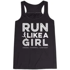 Flowy Racerback Tank Top - Run Like A Girl® Road -goneforarun Sales 2023 tr 47403 BLACK MAIN