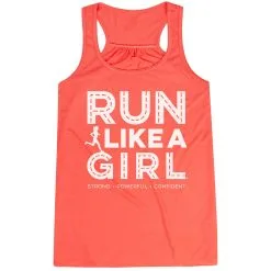 Flowy Racerback Tank Top - Run Like A Girl® Road -goneforarun Sales 2023 tr 47403 CORAL MAIN