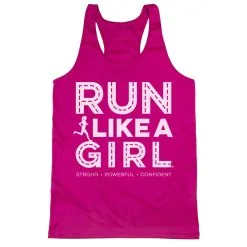 Women's Racerback Performance Tank Top - Run Like A Girl® Road