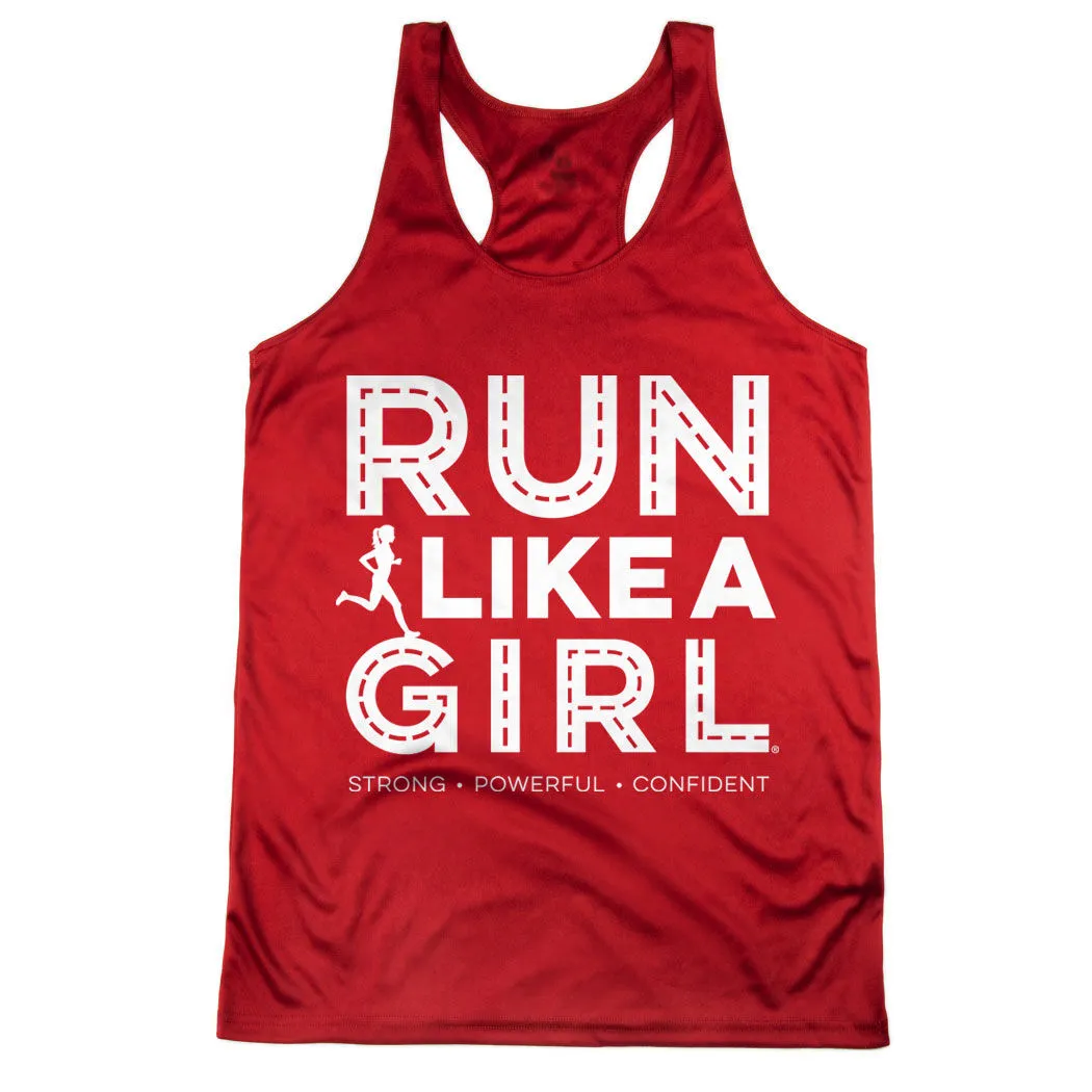 Women's Racerback Performance Tank Top - Run Like A Girl® Road 9 Women's Racerback Performance Tank Top - Run Like A Girl® Road - Image 7