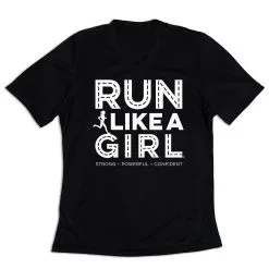 Women's Short Sleeve Tech Tee - Run Like A Girl® Road -goneforarun Sales 2023 tr 47406 BLACK MAIN