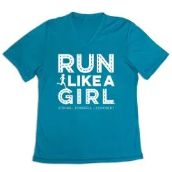 Women's Short Sleeve Tech Tee - Run Like A Girl® Road -goneforarun Sales 2023 tr 47406 LIGHTBLUE MAIN