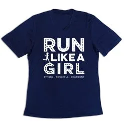 Women's Short Sleeve Tech Tee - Run Like A Girl® Road -goneforarun Sales 2023 tr 47406 NAVY MAIN