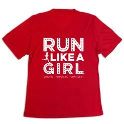 Women's Short Sleeve Tech Tee - Run Like A Girl® Road -goneforarun Sales 2023 tr 47406 RED MAIN