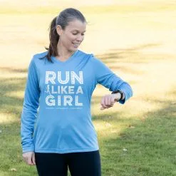 Women's Long Sleeve Tech Tee - Run Like A Girl® Road -goneforarun Sales 2023 tr 47407 CAROLINA FEMALE