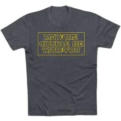 Running Short Sleeve T-Shirt - May The Course Be With You -goneforarun Sales 2023 tr 47482 CHARCOAL FLAT