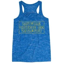 Flowy Racerback Tank Top - May The Course Be With You -goneforarun Sales 2023 tr 47483 BLUE MAIN