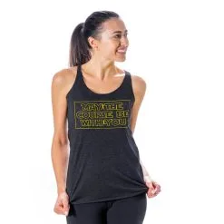 Women's Everyday Tank Top - May The Course Be With You -goneforarun Sales 2023 tr 47484 BLACK MODEL