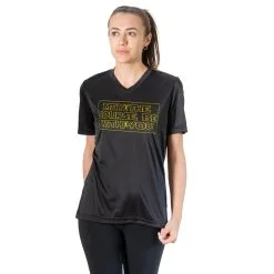 Women's Short Sleeve Tech Tee - May The Course Be With You -goneforarun Sales 2023 tr 47486 BLACK MODEL