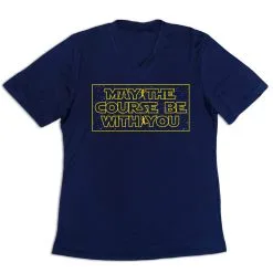 Women's Short Sleeve Tech Tee - May The Course Be With You -goneforarun Sales 2023 tr 47486 NAVY MAIN