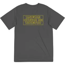 Men's Running Short Sleeve Performance Tee - May The Course Be With You -goneforarun Sales 2023 tr 47491 GRAPHITE MAIN