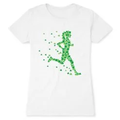 Women's Everyday Runners Tee - Lucky Runner Girl -goneforarun Sales 2023 tr 47507 WHITE MAIN