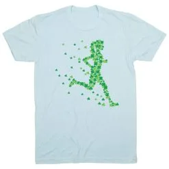 Running Short Sleeve T-Shirt - Lucky Runner Girl -goneforarun Sales 2023 tr 47508 LIGHTBLUE MAIN