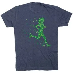 Running Short Sleeve T-Shirt - Lucky Runner Girl -goneforarun Sales 2023 tr 47508 NAVY MAIN