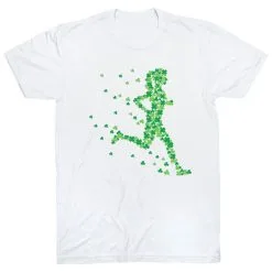 Running Short Sleeve T-Shirt - Lucky Runner Girl -goneforarun Sales 2023 tr 47508 WHITE MAIN
