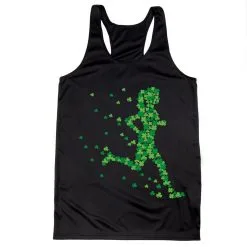 Women's Racerback Performance Tank Top - Lucky Runner Girl -goneforarun Sales 2023 tr 47511 BLACK MAIN