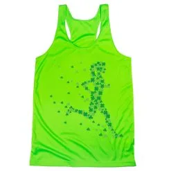 Women's Racerback Performance Tank Top - Lucky Runner Girl -goneforarun Sales 2023 tr 47511 LIME MAIN