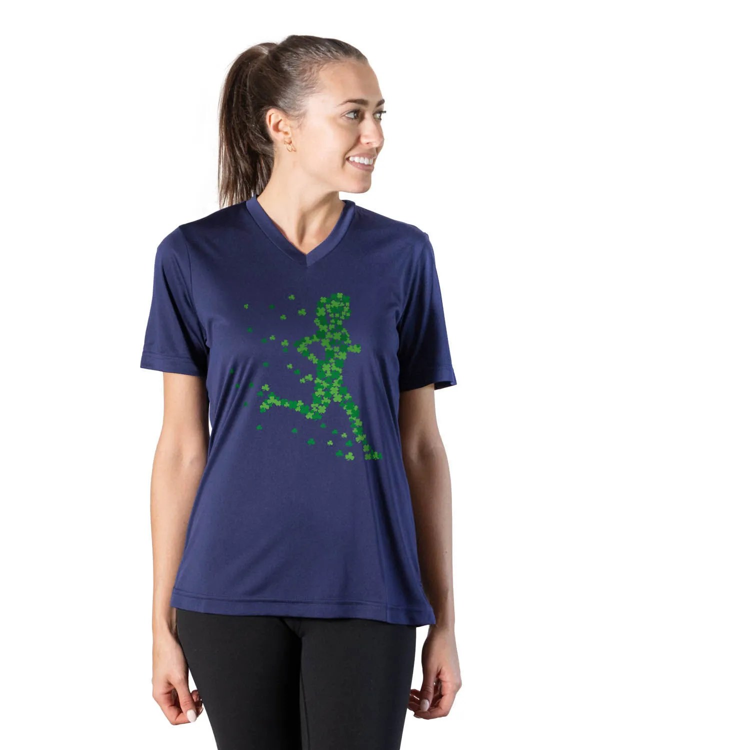 Women's Short Sleeve Tech Tee - Lucky Runner Girl 4 Women's Short Sleeve Tech Tee - Lucky Runner Girl - Image 2