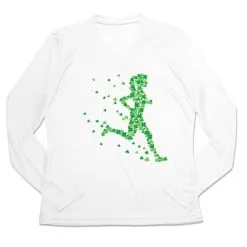 Women's Long Sleeve Tech Tee - Lucky Runner Girl -goneforarun Sales 2023 tr 47513 WHITE MAIN