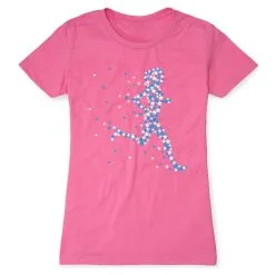 Women's Everyday Runners Tee - Patriotic Runner Girl -goneforarun Sales 2023 tr 47521 HOTPINK MAIN