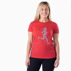 Women's Everyday Runners Tee - Patriotic Runner Girl -goneforarun Sales 2023 tr 47521 RED MODEL