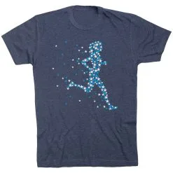 Running Short Sleeve T-Shirt - Patriotic Runner Girl