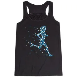Flowy Racerback Tank Top - Patriotic Runner Girl -goneforarun Sales 2023 tr 47523 BLACK MAIN